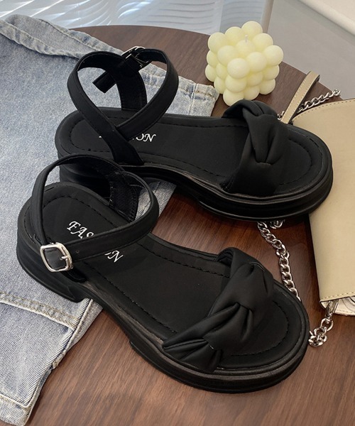 Miniministore(ミニミニストア)の「厚底サンダル レディース 韓国風 美脚(サンダル・レディース・ブラック/アイボリー/ベージュ・22.5cm/23.0cm/23.5cm/24.0cm/24.5cm/25.0cm)」の18枚目の写真