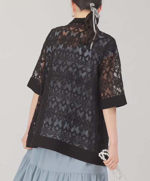 somari imagination(ソマリ イマジネーション)の「『レース×リネン混シアージャケット』(シャツ/ブラウス・レディース・ブラック/ナチュラル・2/1)」の15枚目の写真