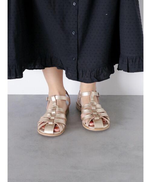 ehka sopo（エヘカソポ）の「グルカサンダル（サンダル・レディース・ブラウン/ブラック/ゴールド・L/M）」の5枚目の写真