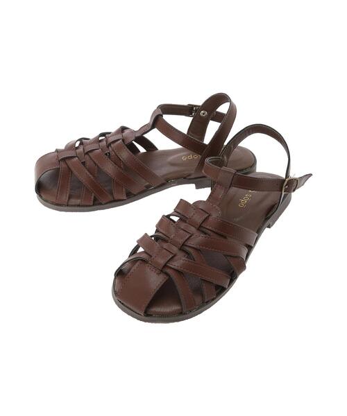 ehka sopo（エヘカソポ）の「グルカサンダル（サンダル・レディース・ブラウン/ブラック/ゴールド・L/M）」の11枚目の写真