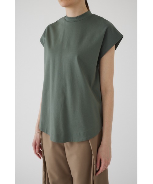 RIM.ARK（リムアーク）の「Mannish nosleeve cut tops（Tシャツ/カットソー・レディース・ネイビー/ホワイト/ライトカーキ/ライトベージュ・FREE）」の4枚目の写真