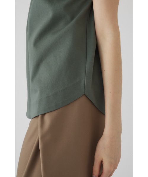 RIM.ARK（リムアーク）の「Mannish nosleeve cut tops（Tシャツ/カットソー・レディース・ネイビー/ホワイト/ライトカーキ/ライトベージュ・FREE）」の22枚目の写真