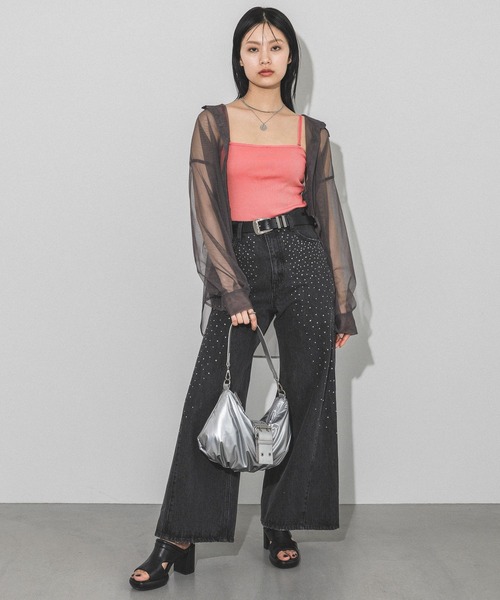 PAGEBOY(ページボーイ)の「パテッドエナメルショルダー(ショルダーバッグ・レディース・シルバー/ブラック・FREE)」の5枚目の写真