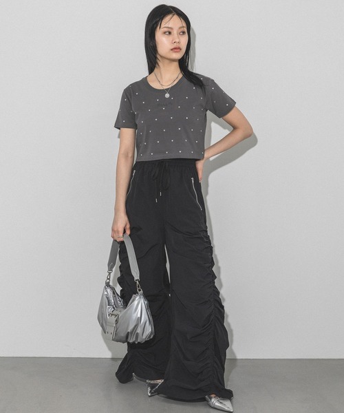 PAGEBOY(ページボーイ)の「パテッドエナメルショルダー(ショルダーバッグ・レディース・シルバー/ブラック・FREE)」の6枚目の写真