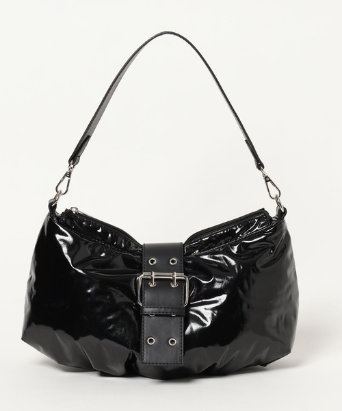 PAGEBOY(ページボーイ)の「パテッドエナメルショルダー(ショルダーバッグ・レディース・シルバー/ブラック・FREE)」の8枚目の写真