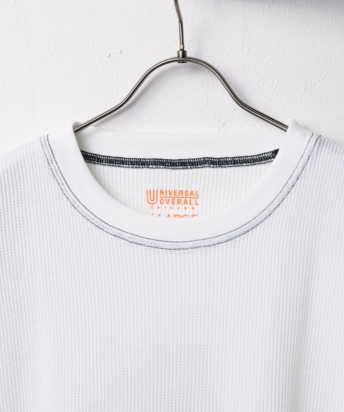 UNIVERSAL OVERALL(ユニバーサルオーバーオール)の「【72】【UNIVERSAL OVERALL】THERMAL LOOSE FIT SS TEE(Tシャツ/カットソー・メンズ・ホワイト/ブラック×ホワイト/ブラック系その他/ホワイト系その他/ブラック/ホワイト×ブラック・X-LARGE/LARGE/MEDIUM/SMALL)」の17枚目の写真