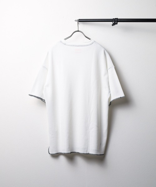 UNIVERSAL OVERALL(ユニバーサルオーバーオール)の「【72】【UNIVERSAL OVERALL】THERMAL LOOSE FIT SS TEE(Tシャツ/カットソー・メンズ・ホワイト/ブラック×ホワイト/ブラック系その他/ホワイト系その他/ブラック/ホワイト×ブラック・X-LARGE/LARGE/MEDIUM/SMALL)」の14枚目の写真