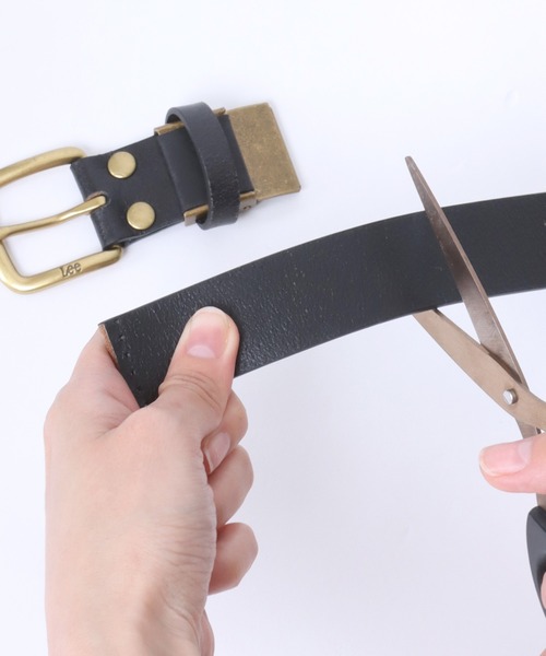 Lee（リー）の「Lee/リー 30mm アンティークゴールド 本革 帆型レザーベルト（ベルト・メンズ・ブラック/ダークブラウン/ブラウン・FREE）」の9枚目の写真