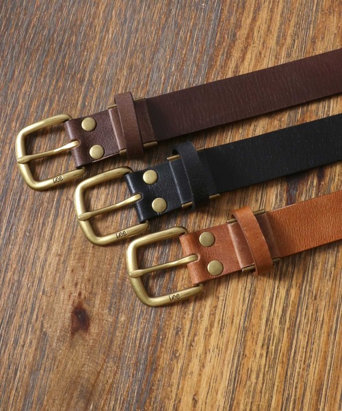 (鬼太郎　プロフ見てください！)Lee ヴィンテージ レザーベルト Lee（リー） ベルト 30mm 本革 ギャリソンレザーベルト メンズ