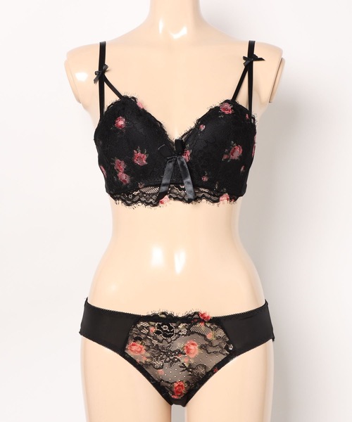 新品未使用❗️Soft up bra Lサイズ　ブラック3枚セット　匿名配送 ニッセン ブラ＆ショーツ セット (D70/M-F80/L) 高嶺の ブラ