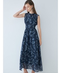 MERCURYDUO | 花柄バックレースアップフレアワンピース(ワンピース)