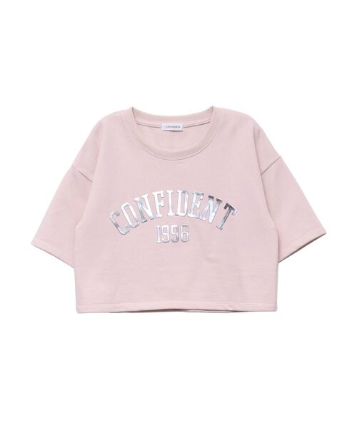 CALNAMUR（カルナムール）の「メタリックロゴスウェットトップス【セットアップ対応】（Tシャツ/カットソー・レディース・ピンク/グレー/ブラック・FREE）」の3枚目の写真