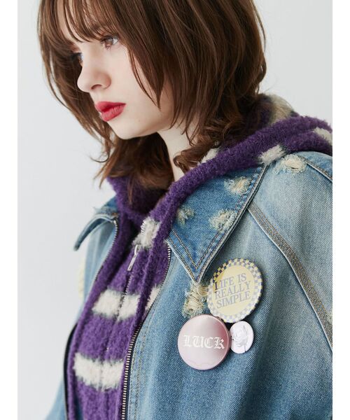 jouetie（ジュエティ）の「缶バッジ4SET（バッジ・レディース・オフホワイト/イエロー・FREE）」の10枚目の写真