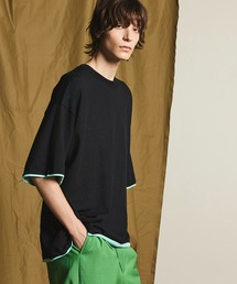 《UNISEX》Prime-Over Reversible Crew Neck Knit T-Shirt/プライムオーバーリバーシブルクルーネックニットTシャツ【MAISON SPECIAL/メゾンスペシャル】