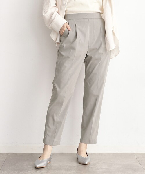 THE SHOP TK (ザ ショップ ティーケー )の「◆【薄くて軽い!/接触冷感/洗える】美脚ストレッチテーパードパンツ(その他パンツ・レディース・グレー/ブラック/オリーブ/ライトベージュ・11/12/13)」の2枚目の写真