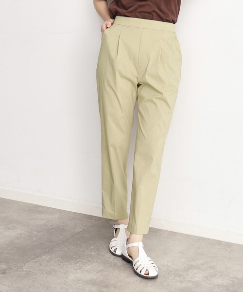 THE SHOP TK (ザ ショップ ティーケー )の「◆【薄くて軽い!/接触冷感/洗える】美脚ストレッチテーパードパンツ(その他パンツ・レディース・グレー/ブラック/オリーブ/ライトベージュ・11/12/13)」の4枚目の写真