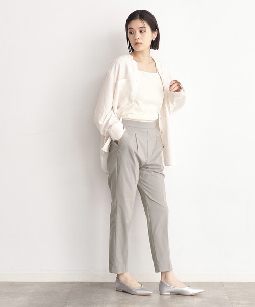 THE SHOP TK (ザ ショップ ティーケー )の「◆【薄くて軽い!/接触冷感/洗える】美脚ストレッチテーパードパンツ(その他パンツ・レディース・グレー/ブラック/オリーブ/ライトベージュ・11/12/13)」の18枚目の写真