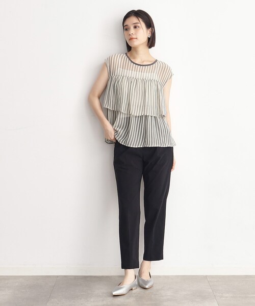 THE SHOP TK (ザ ショップ ティーケー )の「◆【薄くて軽い!/接触冷感/洗える】美脚ストレッチテーパードパンツ(その他パンツ・レディース・グレー/ブラック/オリーブ/ライトベージュ・11/12/13)」の15枚目の写真