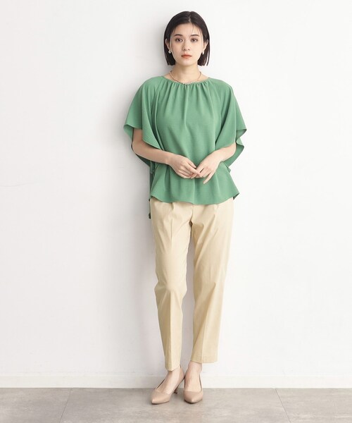 THE SHOP TK (ザ ショップ ティーケー )の「◆【薄くて軽い!/接触冷感/洗える】美脚ストレッチテーパードパンツ(その他パンツ・レディース・グレー/ブラック/オリーブ/ライトベージュ・11/12/13)」の7枚目の写真