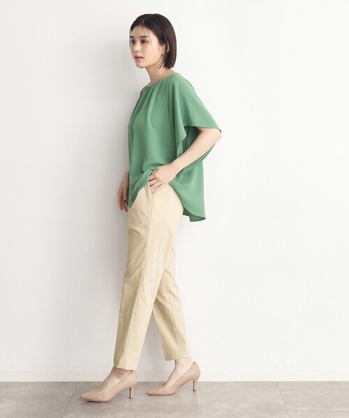 THE SHOP TK (ザ ショップ ティーケー )の「◆【薄くて軽い!/接触冷感/洗える】美脚ストレッチテーパードパンツ(その他パンツ・レディース・グレー/ブラック/オリーブ/ライトベージュ・11/12/13)」の6枚目の写真