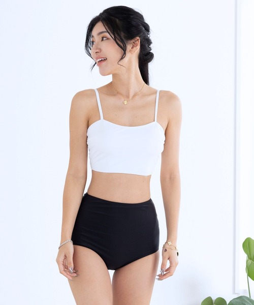 ブラトップハイウエストパンツスイムウェア かさなり