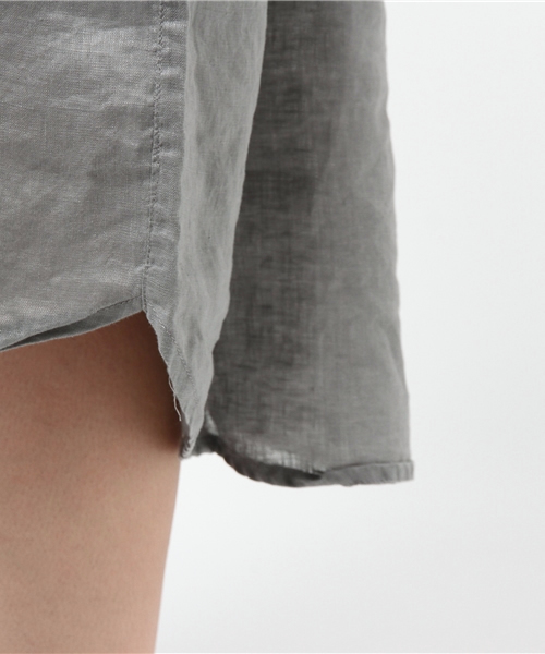 LBC(エルビーシー)の「リネンギャザーワンピース(ワンピース・レディース・グリーン/Red/アッシュグレー・LARGE/MEDIUM)」の9枚目の写真