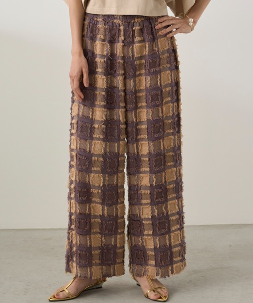 Libra Cue（リブラ キュー）の「フリンジストレートイージーパンツ（その他パンツ・レディース・マルチ/アイボリー/ブラック/グレー・FREE）」の22枚目の写真