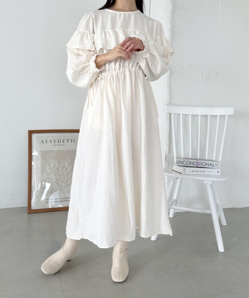 トレフルプラスワン　ボリュームフリルワンピース TREFLE ボリュームフリルワンピース New Arrival | TREFLE＋1