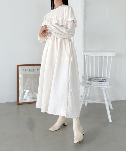 セール】ボリュームフリルワンピース（ワンピース）｜CLEA（クレア）の