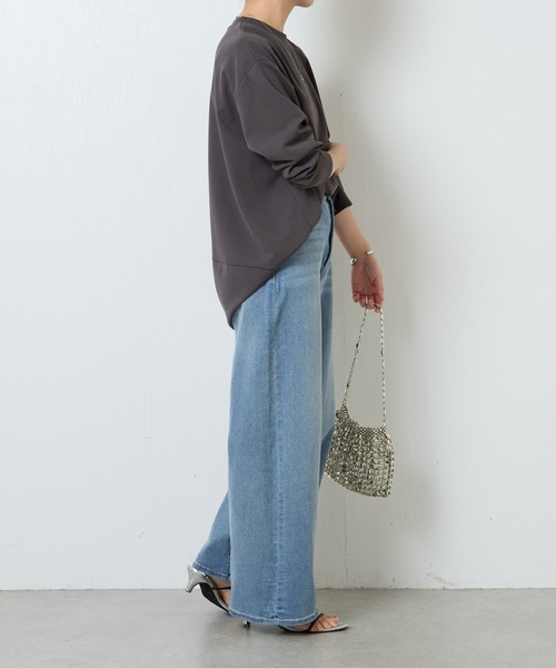 COLLAGE GALLARDAGALANTE（コラージュガリャルダガランテ）の「裾ラウンド切り替えロンＴ（Tシャツ/カットソー・レディース・ホワイト/チャコールグレー・FREE）」の18枚目の写真