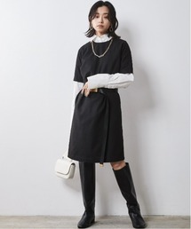 5分袖ミニワンピース <大きいサイズ有>シックスタイル