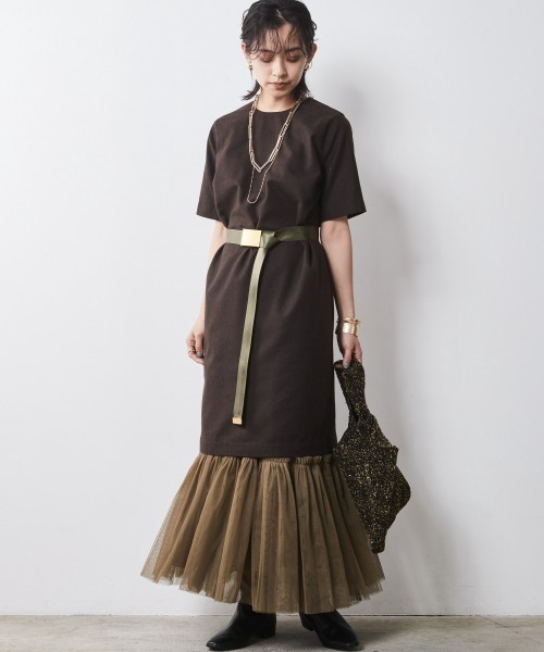 5分袖ミニワンピース ＜大きいサイズ有＞シックスタイル （ワンピース）｜CHIC STYLE（シックスタイル）