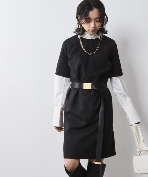 5分袖ミニワンピース ＜大きいサイズ有＞シックスタイル （ワンピース）｜CHIC STYLE（シックスタイル）