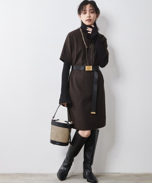 5分袖ミニワンピース ＜大きいサイズ有＞シックスタイル （ワンピース）｜CHIC STYLE（シックスタイル）