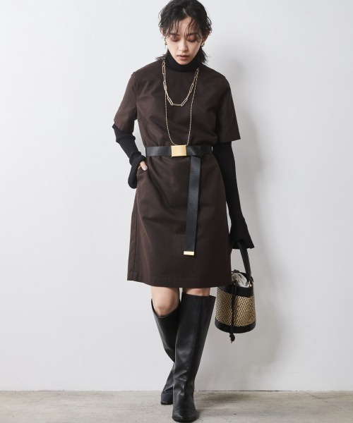 5分袖ミニワンピース ＜大きいサイズ有＞シックスタイル （ワンピース）｜CHIC STYLE（シックスタイル）