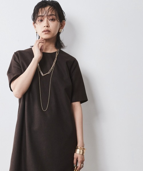 5分袖ミニワンピース ＜大きいサイズ有＞シックスタイル （ワンピース）｜CHIC STYLE（シックスタイル）