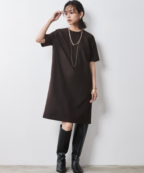 5分袖ミニワンピース ＜大きいサイズ有＞シックスタイル （ワンピース）｜CHIC STYLE（シックスタイル）