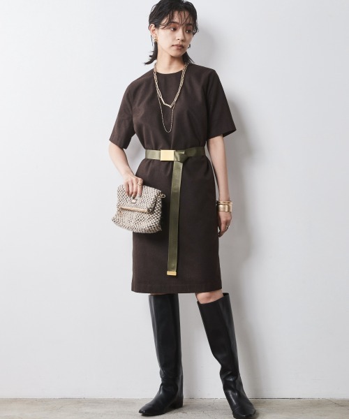 5分袖ミニワンピース ＜大きいサイズ有＞シックスタイル （ワンピース）｜CHIC STYLE（シックスタイル）