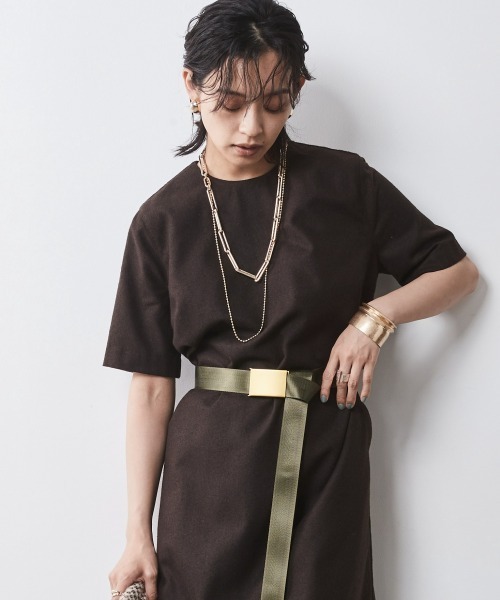 5分袖ミニワンピース ＜大きいサイズ有＞シックスタイル （ワンピース）｜CHIC STYLE（シックスタイル）