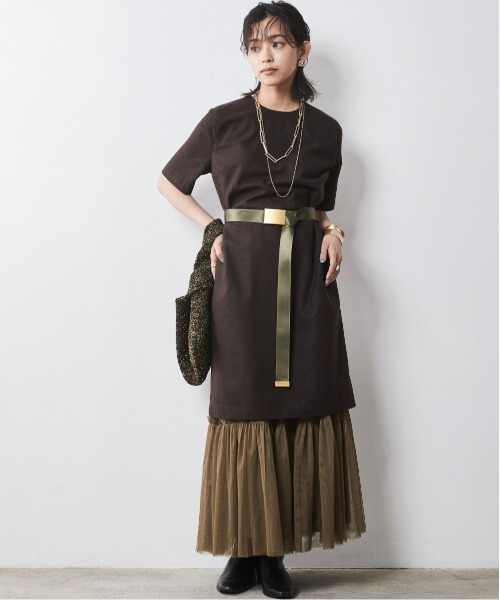 5分袖ミニワンピース ＜大きいサイズ有＞シックスタイル （ワンピース）｜CHIC STYLE（シックスタイル）
