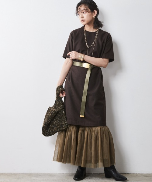 5分袖ミニワンピース ＜大きいサイズ有＞シックスタイル （ワンピース）｜CHIC STYLE（シックスタイル）