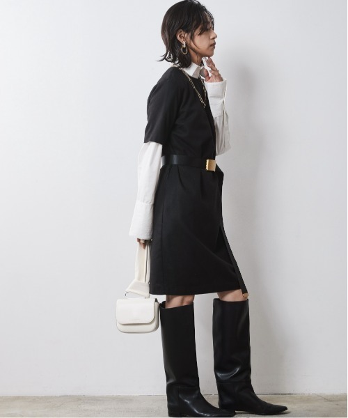 5分袖ミニワンピース ＜大きいサイズ有＞シックスタイル （ワンピース）｜CHIC STYLE（シックスタイル）