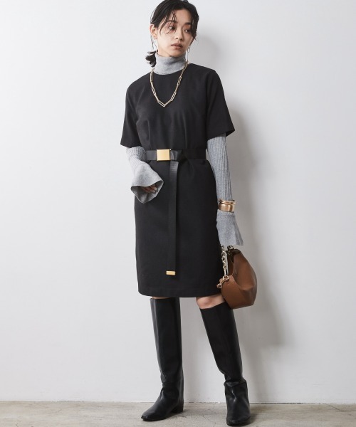 5分袖ミニワンピース ＜大きいサイズ有＞シックスタイル （ワンピース）｜CHIC STYLE（シックスタイル）