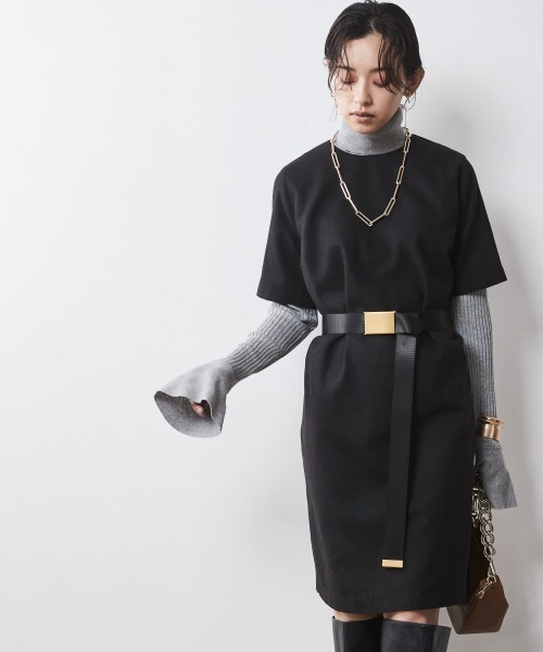 5分袖ミニワンピース ＜大きいサイズ有＞シックスタイル （ワンピース）｜CHIC STYLE（シックスタイル）
