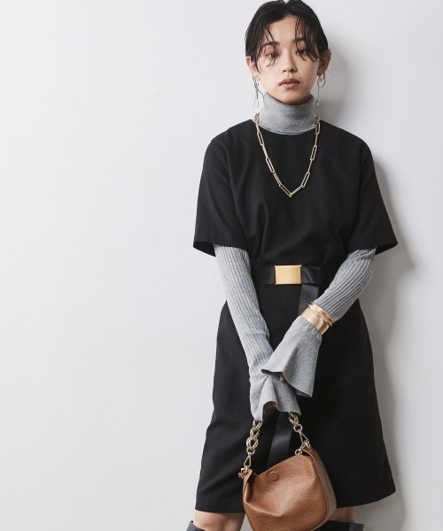 5分袖ミニワンピース ＜大きいサイズ有＞シックスタイル （ワンピース）｜CHIC STYLE（シックスタイル）