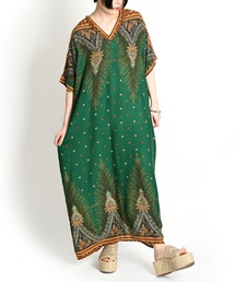 MARAI（マーライ）の「エスニック総柄 ドルマンスリーブ マキシワンピース（ワンピース）」