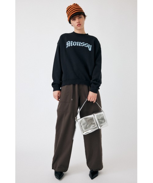 MOUSSY OLD ENGLISH MOUSSY プルオーバー MOUSSY トレーナー スウェット 「ライトブラック ZOZO限定カラー