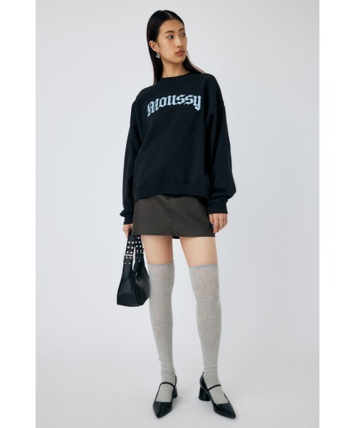 MOUSSY（マウジー）の「【ライトブラック ZOZO限定カラー】【新色追加】OLD ENGLISH MOUSSY プルオーバー（スウェット・レディース・杢グレー/ブラック/ホワイト/ライトブラック・FREE）」の18枚目の写真