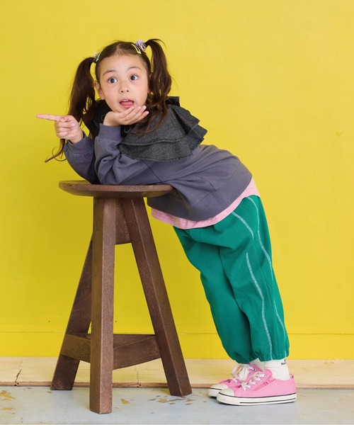 Life Support Products(ライフサポートプロダクツ)の「バルーンスウェットパンツ(スウェットパンツ・キッズ・イエロー/チャコール/パープル/グリーン/杢グレー・80/90/95/100/110/120/130)」の7枚目の写真