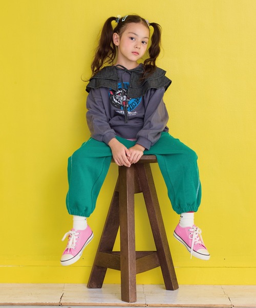 Life Support Products(ライフサポートプロダクツ)の「バルーンスウェットパンツ(スウェットパンツ・キッズ・イエロー/チャコール/パープル/グリーン/杢グレー・80/90/95/100/110/120/130)」の8枚目の写真